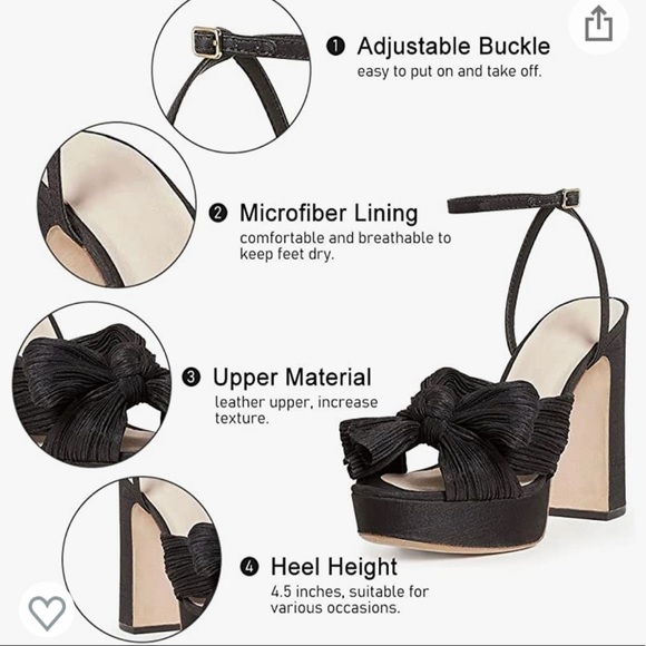 Platform Heeled Bowknot Shoe - Picture 2 of 5